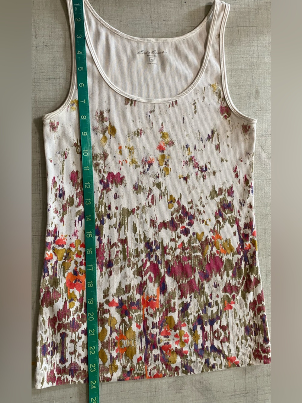 Eddie Bauer Cream Floral Print Tank Top - Picture 8 of 8